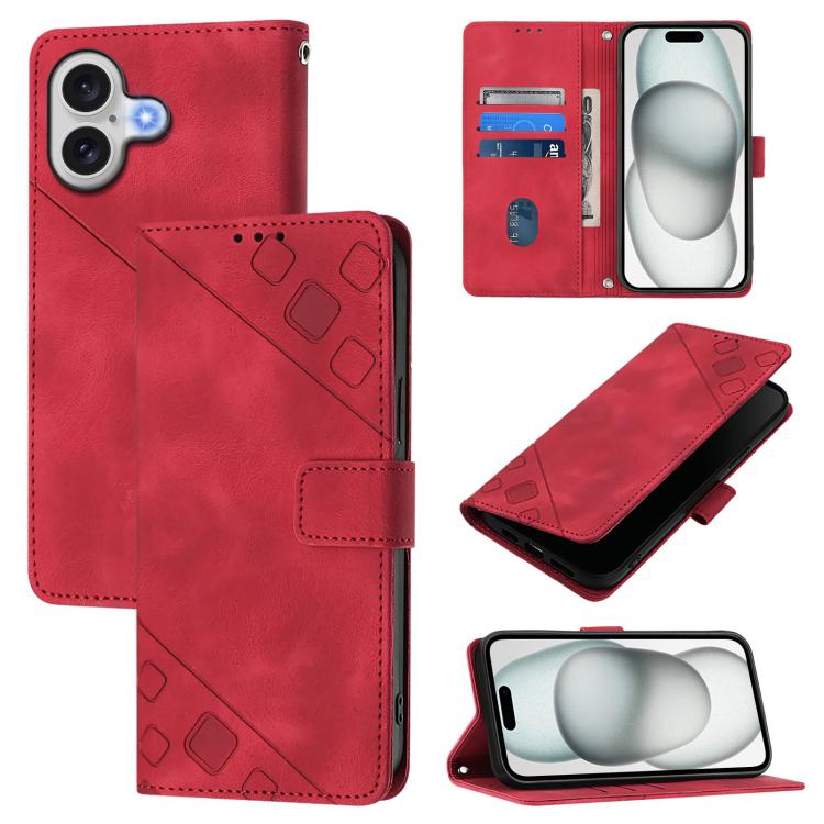 肌膚觸感壓紋皮革手機殼，適用於 iPhone 17 Pro Max、iPhone 17 Pro、iPhone 17、iPhone Air、iPhone SE 2024、iPhone 16 Pro Max、iPhone 16 Pro、iPhone 16 Plus