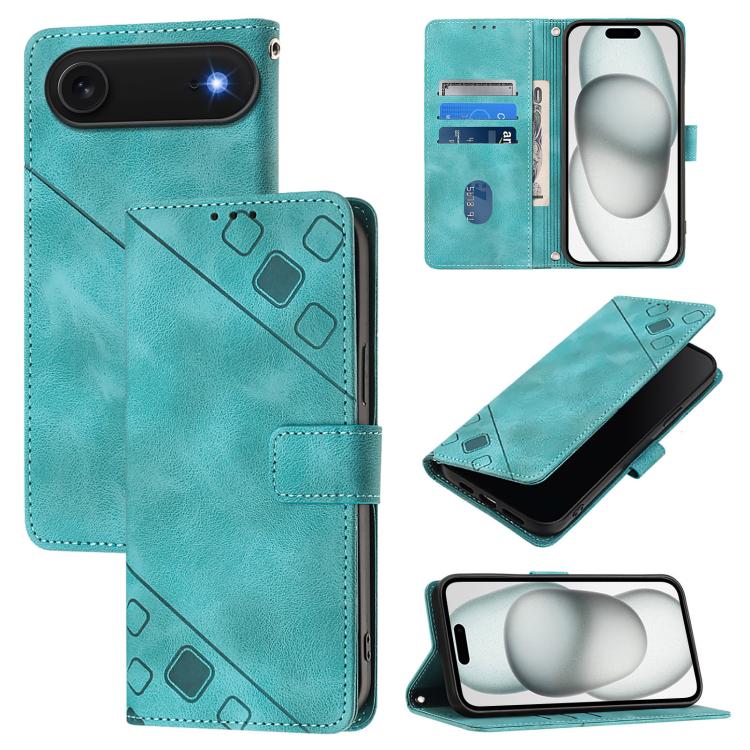肌膚觸感壓紋皮革手機殼，適用於 iPhone 17 Pro Max、iPhone 17 Pro、iPhone 17、iPhone Air、iPhone SE 2024、iPhone 16 Pro Max、iPhone 16 Pro、iPhone 16 Plus