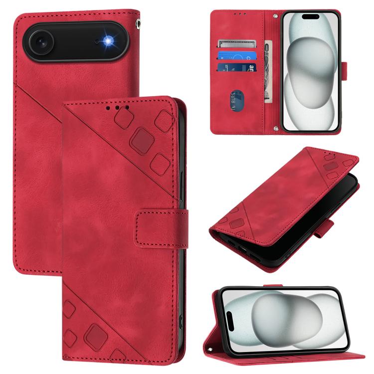 肌膚觸感壓紋皮革手機殼，適用於 iPhone 17 Pro Max、iPhone 17 Pro、iPhone 17、iPhone Air、iPhone SE 2024、iPhone 16 Pro Max、iPhone 16 Pro、iPhone 16 Plus