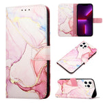 PT003 大理石紋翻蓋皮革手機殼，適用於 iPhone 15 Pro Max、iPhone 15 Pro、iPhone 15 Plus、iPhone 15、iPod Touch 7 / 6 / 5