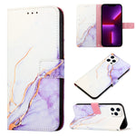 PT003 大理石紋翻蓋皮革手機殼，適用於 iPhone 15 Pro Max、iPhone 15 Pro、iPhone 15 Plus、iPhone 15、iPod Touch 7 / 6 / 5