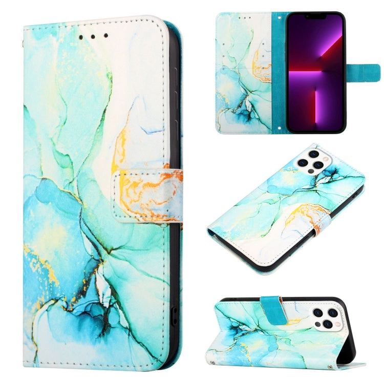 PT003 大理石紋翻蓋皮革手機殼，適用於 iPhone 15 Pro Max、iPhone 15 Pro、iPhone 15 Plus、iPhone 15、iPod Touch 7 / 6 / 5
