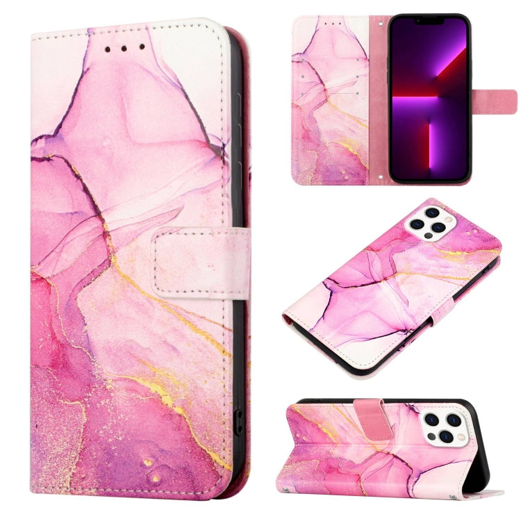 PT003 大理石紋翻蓋皮革手機殼，適用於 iPhone 15 Pro Max、iPhone 15 Pro、iPhone 15 Plus、iPhone 15、iPod Touch 7 / 6 / 5