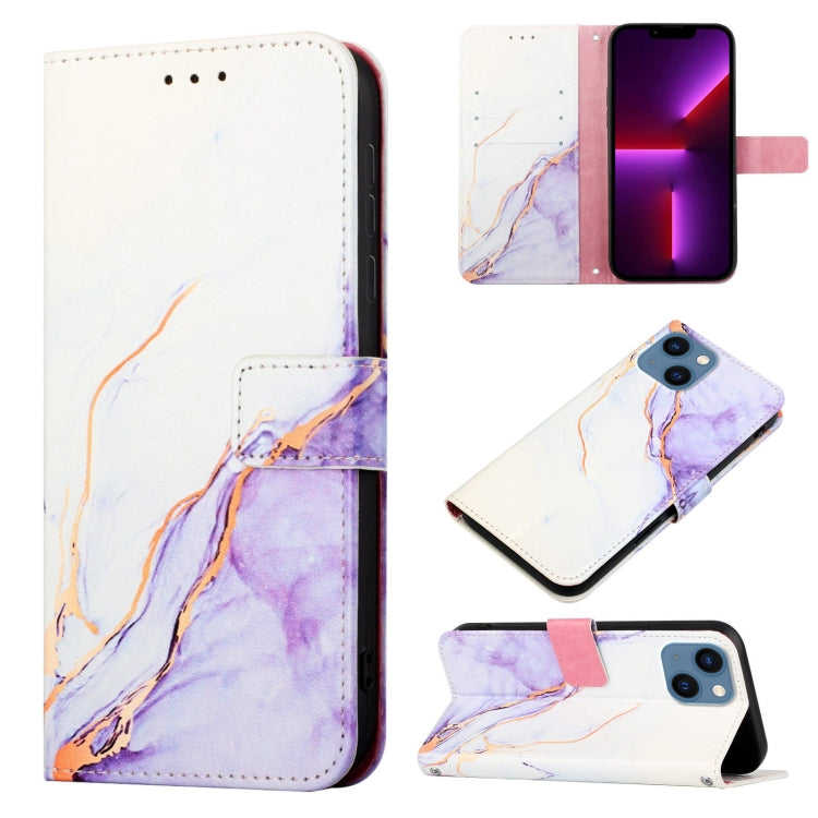 PT003 大理石紋翻蓋皮革手機殼，適用於 iPhone 15 Pro Max、iPhone 15 Pro、iPhone 15 Plus、iPhone 15、iPod Touch 7 / 6 / 5