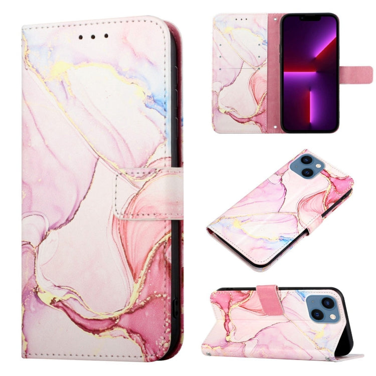 PT003 大理石紋翻蓋皮革手機殼，適用於 iPhone 15 Pro Max、iPhone 15 Pro、iPhone 15 Plus、iPhone 15、iPod Touch 7 / 6 / 5