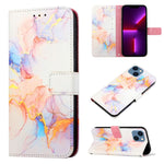PT003 大理石紋翻蓋皮革手機殼，適用於 iPhone 15 Pro Max、iPhone 15 Pro、iPhone 15 Plus、iPhone 15、iPod Touch 7 / 6 / 5