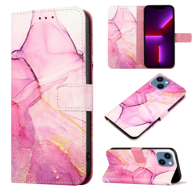 PT003 大理石紋翻蓋皮革手機殼，適用於 iPhone 15 Pro Max、iPhone 15 Pro、iPhone 15 Plus、iPhone 15、iPod Touch 7 / 6 / 5