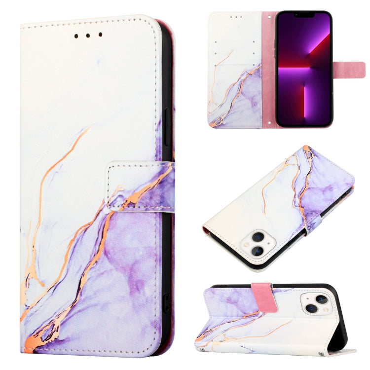 PT003 大理石紋翻蓋皮革手機殼，適用於 iPhone 15 Pro Max、iPhone 15 Pro、iPhone 15 Plus、iPhone 15、iPod Touch 7 / 6 / 5