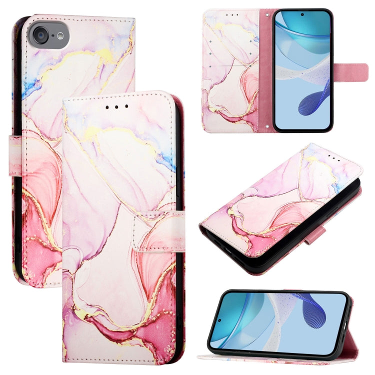 PT003 大理石紋翻蓋皮革手機殼，適用於 iPhone 15 Pro Max、iPhone 15 Pro、iPhone 15 Plus、iPhone 15、iPod Touch 7 / 6 / 5
