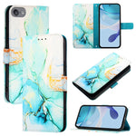 PT003 大理石紋翻蓋皮革手機殼，適用於 iPhone 15 Pro Max、iPhone 15 Pro、iPhone 15 Plus、iPhone 15、iPod Touch 7 / 6 / 5