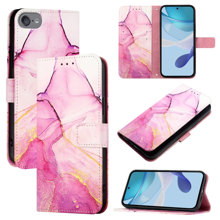 PT003 大理石紋翻蓋皮革手機殼，適用於 iPhone 15 Pro Max、iPhone 15 Pro、iPhone 15 Plus、iPhone 15、iPod Touch 7 / 6 / 5