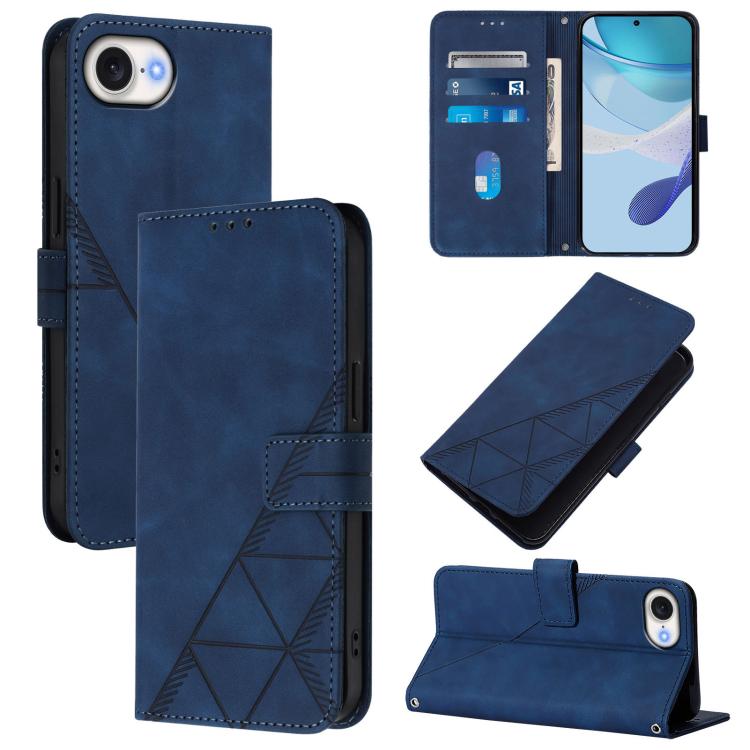 斜背3D壓紋翻蓋皮革手機殼，適用於 iPhone 16e / 17e、iPhone 17 Pro Max、iPhone 17 Pro、iPhone 17、iPhone Air、iPhone 16 Pro Max、iPhone 16 Pro、iPhone 16 Plus