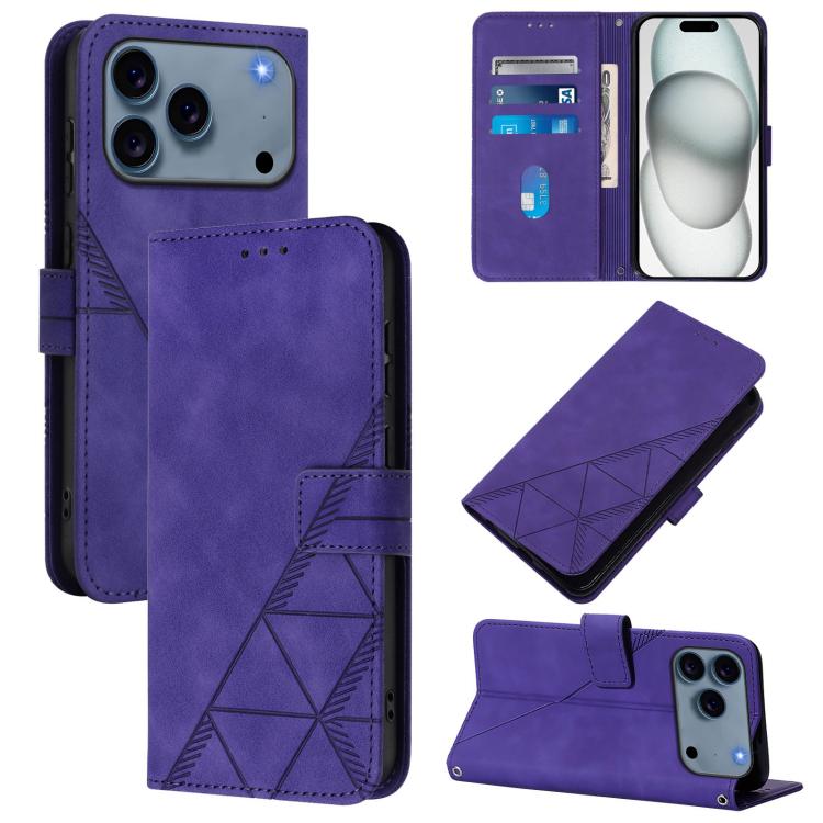 斜背3D壓紋翻蓋皮革手機殼，適用於 iPhone 16e / 17e、iPhone 17 Pro Max、iPhone 17 Pro、iPhone 17、iPhone Air、iPhone 16 Pro Max、iPhone 16 Pro、iPhone 16 Plus