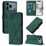 斜背3D壓紋翻蓋皮革手機殼，適用於 iPhone 16e / 17e、iPhone 17 Pro Max、iPhone 17 Pro、iPhone 17、iPhone Air、iPhone 16 Pro Max、iPhone 16 Pro、iPhone 16 Plus