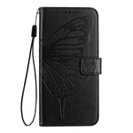 壓紋蝴蝶皮革手機殼，適用於 iPhone 17e / 16e、iPhone 17 Pro Max、iPhone 17 Pro、iPhone 17、iPhone Air、iPhone 16 Pro Max