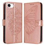 壓紋蝴蝶皮革手機殼，適用於 iPhone 17e / 16e、iPhone 17 Pro Max、iPhone 17 Pro、iPhone 17、iPhone Air、iPhone 16 Pro Max