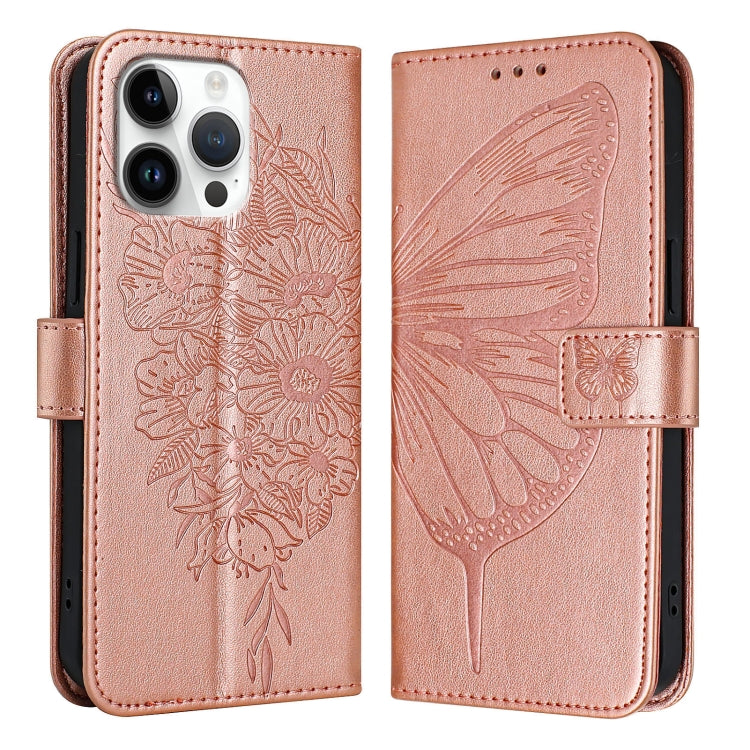 壓紋蝴蝶皮革手機殼，適用於 iPhone 17e / 16e、iPhone 17 Pro Max、iPhone 17 Pro、iPhone 17、iPhone Air、iPhone 16 Pro Max