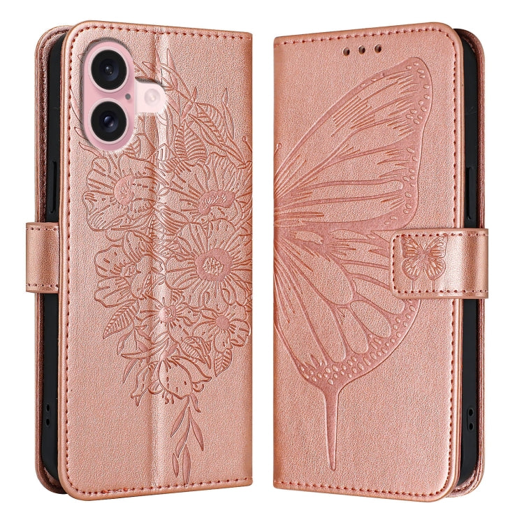 壓紋蝴蝶皮革手機殼，適用於 iPhone 16 Pro、iPhone 16 Plus、iPhone 16、iPhone 15 Pro Max、iPhone 15 Pro、iPhone 15 Plus