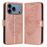 壓紋蝴蝶皮革手機殼，適用於 iPhone 17e / 16e、iPhone 17 Pro Max、iPhone 17 Pro、iPhone 17、iPhone Air、iPhone 16 Pro Max
