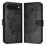 壓紋蝴蝶皮革手機殼，適用於 iPhone 17e / 16e、iPhone 17 Pro Max、iPhone 17 Pro、iPhone 17、iPhone Air、iPhone 16 Pro Max