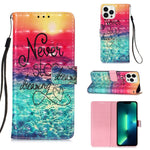 3D 繪畫橫向翻蓋皮革手機殼，適用於 iPhone 16 Pro、iPhone 16 Plus、iPhone 16、iPhone 15 Pro Max、iPhone 15 Pro、iPhone 15 Plus