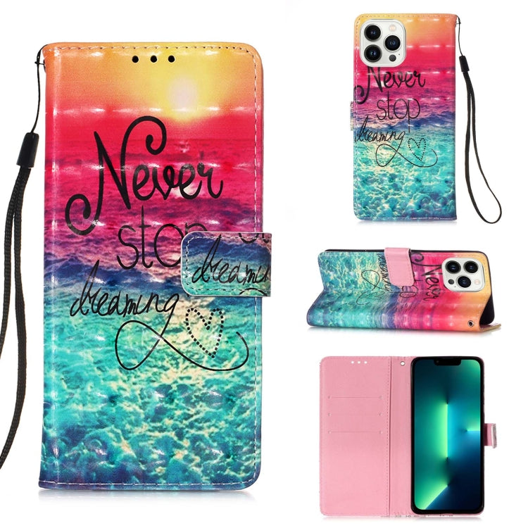 3D 繪畫橫向翻蓋皮革手機殼，適用於 iPhone 16 Pro、iPhone 16 Plus、iPhone 16、iPhone 15 Pro Max、iPhone 15 Pro、iPhone 15 Plus