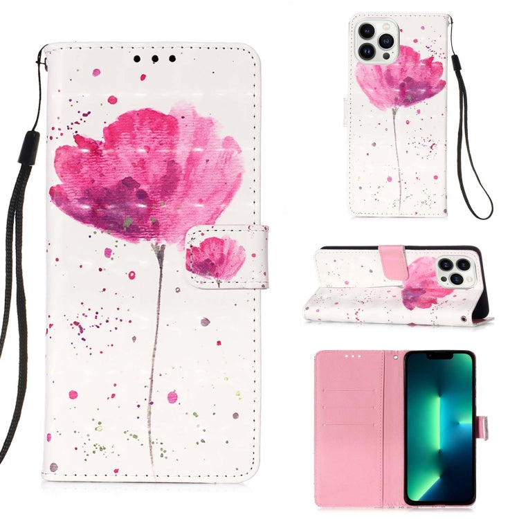 3D 繪畫橫向翻蓋皮革手機殼，適用於 iPhone 16 Pro、iPhone 16 Plus、iPhone 16、iPhone 15 Pro Max、iPhone 15 Pro、iPhone 15 Plus