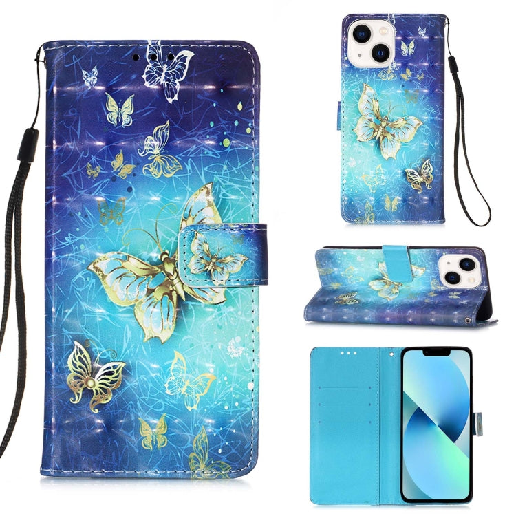 3D 繪畫橫向翻蓋皮革手機殼，適用於 iPhone 16 Pro、iPhone 16 Plus、iPhone 16、iPhone 15 Pro Max、iPhone 15 Pro、iPhone 15 Plus