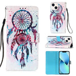 3D 繪畫橫向翻蓋皮革手機殼，適用於 iPhone 16 Pro、iPhone 16 Plus、iPhone 16、iPhone 15 Pro Max、iPhone 15 Pro、iPhone 15 Plus