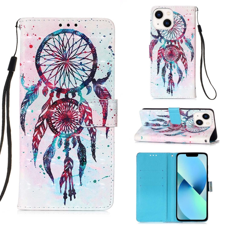 3D 繪畫橫向翻蓋皮革手機殼，適用於 iPhone 16 Pro、iPhone 16 Plus、iPhone 16、iPhone 15 Pro Max、iPhone 15 Pro、iPhone 15 Plus