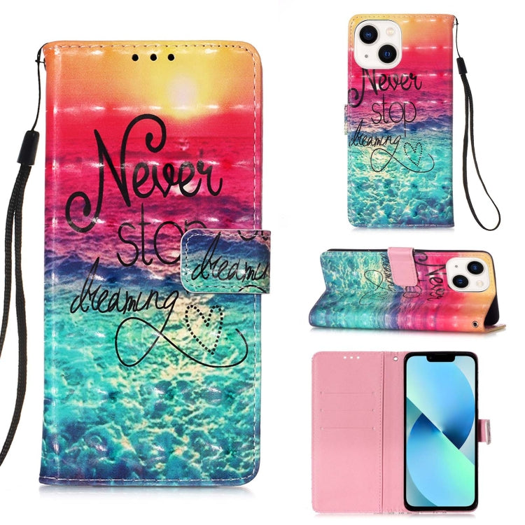 3D 繪畫橫向翻蓋皮革手機殼，適用於 iPhone 16 Pro、iPhone 16 Plus、iPhone 16、iPhone 15 Pro Max、iPhone 15 Pro、iPhone 15 Plus
