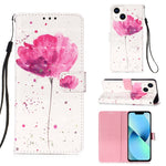 3D 繪畫橫向翻蓋皮革手機殼，適用於 iPhone 16 Pro、iPhone 16 Plus、iPhone 16、iPhone 15 Pro Max、iPhone 15 Pro、iPhone 15 Plus