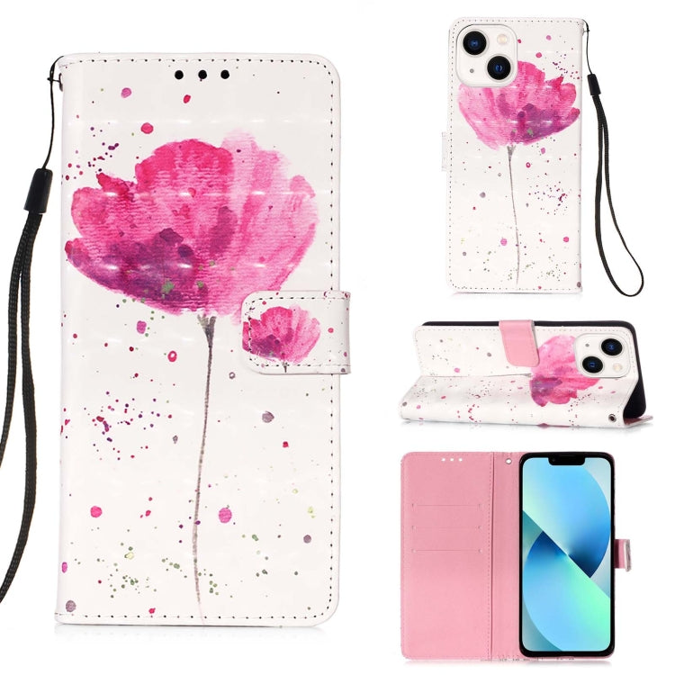 3D 繪畫橫向翻蓋皮革手機殼，適用於 iPhone 16 Pro、iPhone 16 Plus、iPhone 16、iPhone 15 Pro Max、iPhone 15 Pro、iPhone 15 Plus