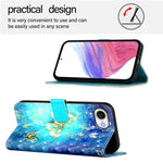 3D 繪畫橫向翻蓋皮革手機殼，適用於 iPhone 17e / 16e、iPhone 17 Pro Max、iPhone 17 Pro、iPhone 17、iPhone Air、iPhone 16 Pro Max
