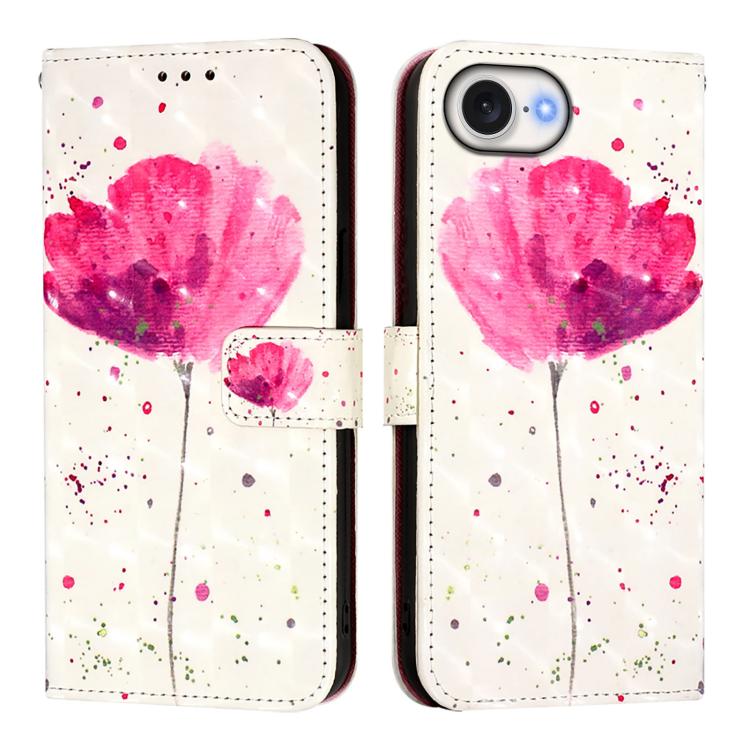 3D 繪畫橫向翻蓋皮革手機殼，適用於 iPhone 17e / 16e、iPhone 17 Pro Max、iPhone 17 Pro、iPhone 17、iPhone Air、iPhone 16 Pro Max