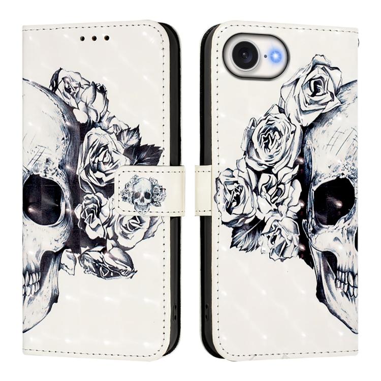 3D 繪畫橫向翻蓋皮革手機殼，適用於 iPhone 17e / 16e、iPhone 17 Pro Max、iPhone 17 Pro、iPhone 17、iPhone Air、iPhone 16 Pro Max