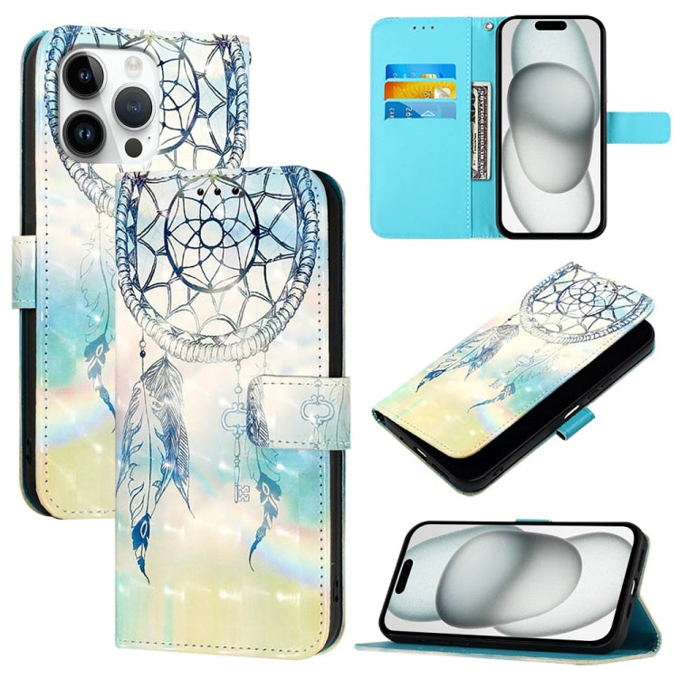 3D 繪畫橫向翻蓋皮革手機殼，適用於 iPhone 17e / 16e、iPhone 17 Pro Max、iPhone 17 Pro、iPhone 17、iPhone Air、iPhone 16 Pro Max