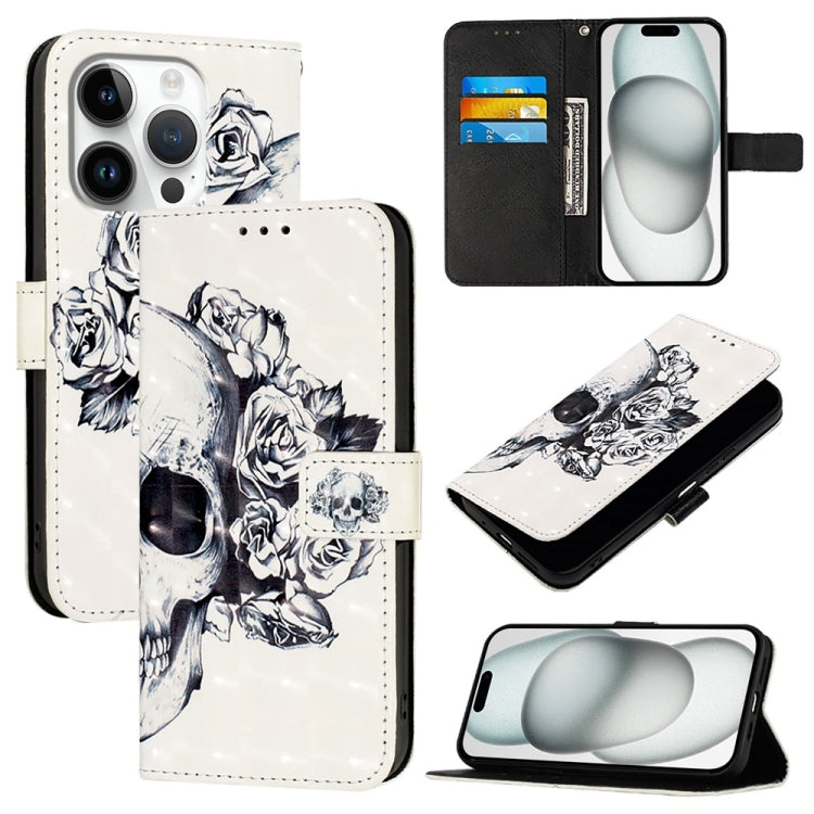 3D 繪畫橫向翻蓋皮革手機殼，適用於 iPhone 16 Pro、iPhone 16 Plus、iPhone 16、iPhone 15 Pro Max、iPhone 15 Pro、iPhone 15 Plus