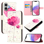 3D 繪畫橫向翻蓋皮革手機殼，適用於 iPhone 17e / 16e、iPhone 17 Pro Max、iPhone 17 Pro、iPhone 17、iPhone Air、iPhone 16 Pro Max