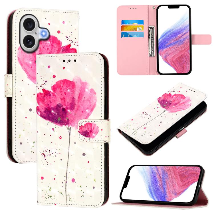 3D 繪畫橫向翻蓋皮革手機殼，適用於 iPhone 17e / 16e、iPhone 17 Pro Max、iPhone 17 Pro、iPhone 17、iPhone Air、iPhone 16 Pro Max