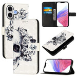 3D 繪畫橫向翻蓋皮革手機殼，適用於 iPhone 17e / 16e、iPhone 17 Pro Max、iPhone 17 Pro、iPhone 17、iPhone Air、iPhone 16 Pro Max
