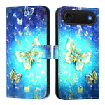 3D 繪畫橫向翻蓋皮革手機殼，適用於 iPhone 17e / 16e、iPhone 17 Pro Max、iPhone 17 Pro、iPhone 17、iPhone Air、iPhone 16 Pro Max
