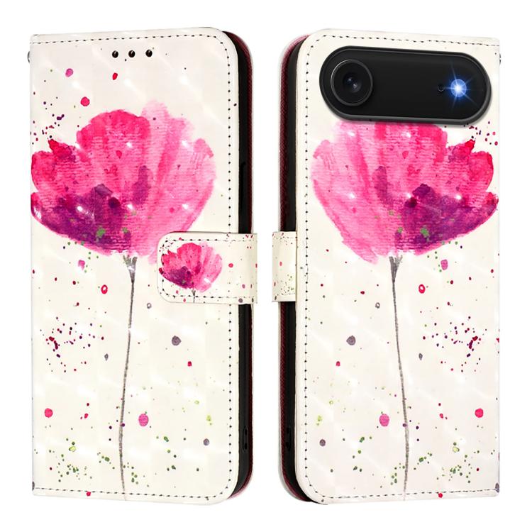 3D 繪畫橫向翻蓋皮革手機殼，適用於 iPhone 17e / 16e、iPhone 17 Pro Max、iPhone 17 Pro、iPhone 17、iPhone Air、iPhone 16 Pro Max