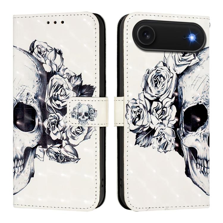 3D 繪畫橫向翻蓋皮革手機殼，適用於 iPhone 17e / 16e、iPhone 17 Pro Max、iPhone 17 Pro、iPhone 17、iPhone Air、iPhone 16 Pro Max