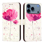 3D 繪畫橫向翻蓋皮革手機殼，適用於 iPhone 17e / 16e、iPhone 17 Pro Max、iPhone 17 Pro、iPhone 17、iPhone Air、iPhone 16 Pro Max
