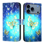 3D 繪畫橫向翻蓋皮革手機殼，適用於 iPhone 17e / 16e、iPhone 17 Pro Max、iPhone 17 Pro、iPhone 17、iPhone Air、iPhone 16 Pro Max