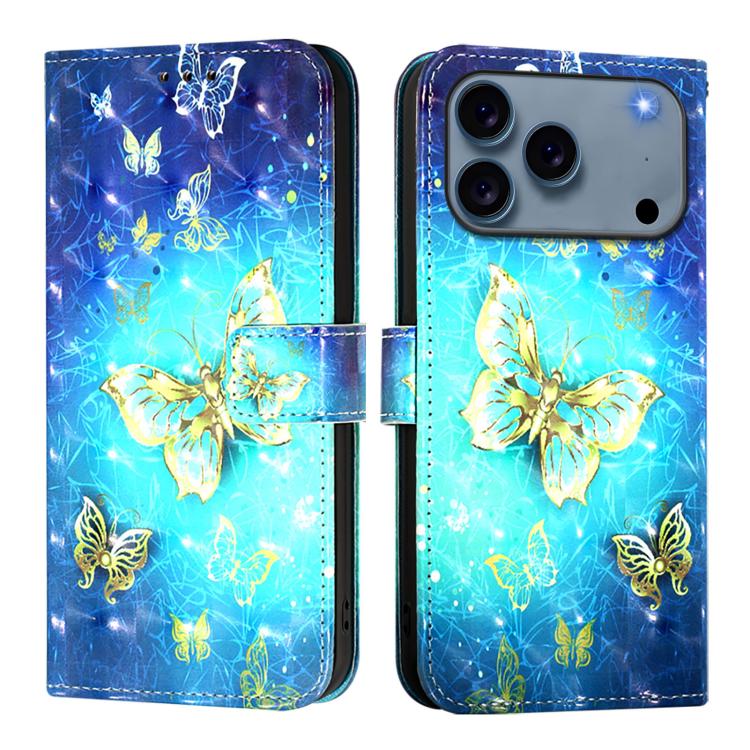 3D 繪畫橫向翻蓋皮革手機殼，適用於 iPhone 17e / 16e、iPhone 17 Pro Max、iPhone 17 Pro、iPhone 17、iPhone Air、iPhone 16 Pro Max