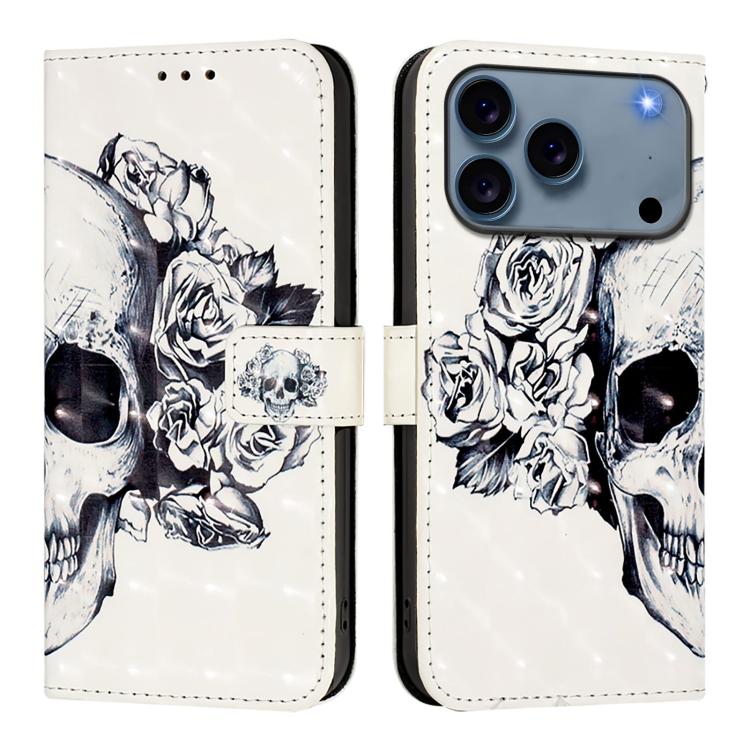 3D 繪畫橫向翻蓋皮革手機殼，適用於 iPhone 17e / 16e、iPhone 17 Pro Max、iPhone 17 Pro、iPhone 17、iPhone Air、iPhone 16 Pro Max