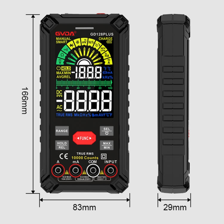 GVDA GD128PLUS 智能高精度自動數字萬用表，GD128PLUS