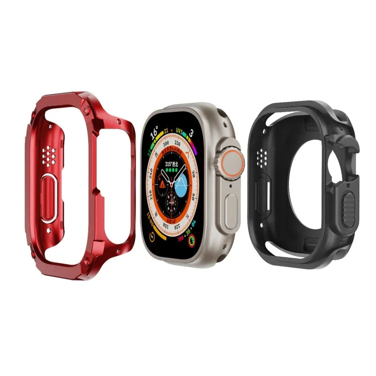 2 合 1 PC 混合 TPU 防護錶殼，適用於 Apple Watch Series 6 / 5 / 4 / SE 44mm，適用於 Apple Watch Series 6 / 5 / 4 / SE 40mm，適用於 Apple Watch Ultra 3 / 2 / 1 49mm，適用於 Apple Watch Series 9 / 8 / 7 45mm，適用於 Apple Watch Series 9 / 8 / 7 41mm